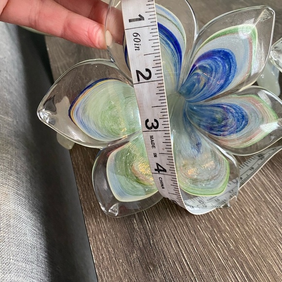 Murano style Floral Glass with spiral stems - Picture 7 of 11